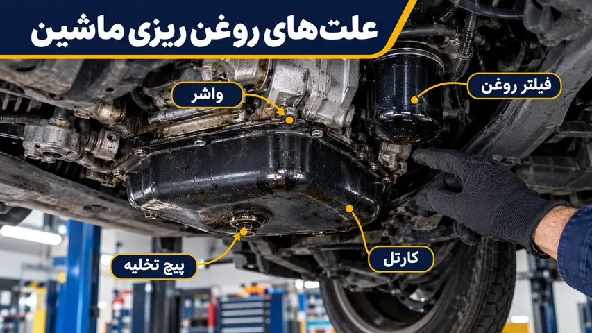 علت روغن ریزی ماشین